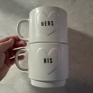 His and hers stackable coffee cups